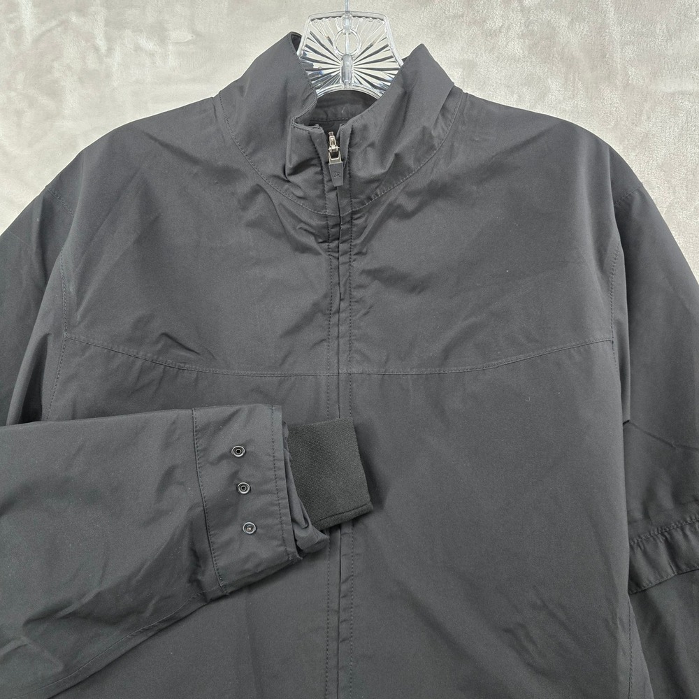 Zero Restriction Gore-Tex Jacket Mens Medium Black Full Zip Waterproof Golf Coat